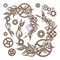 Prima Marketing Inc Finnabair Decorative Chipboard - Steampunk Wreath - 13 Pcs 655350968878